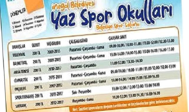 Yaz Spor Okulları Kayıtları Başlıyor