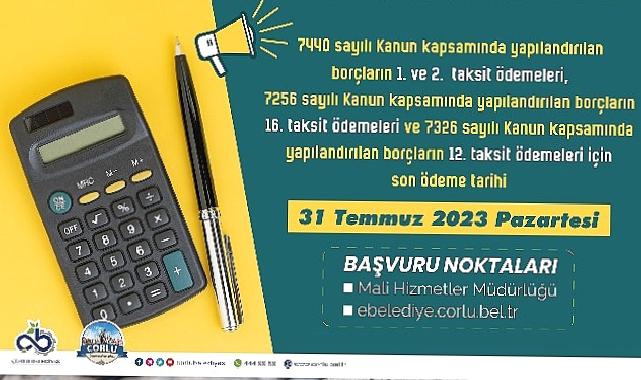 Borç Yapılandırma Ödemelerinde Son Gün 31 Temmuz