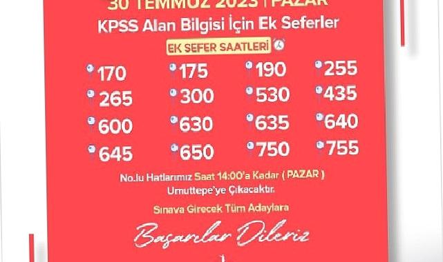 KPSS için Büyükşehir’den ek sefer