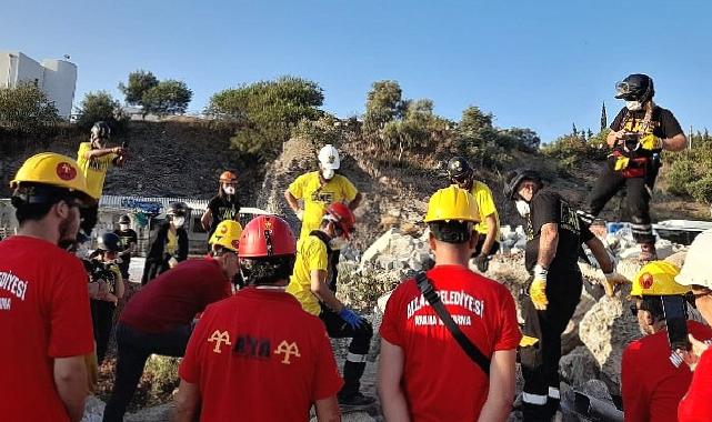 Milas belediyesi arama kurtarma ekibi eğitimlerine devam ediyor 