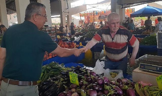 Başkan Topaloğlu’ndan pazar esnafını ziyaret