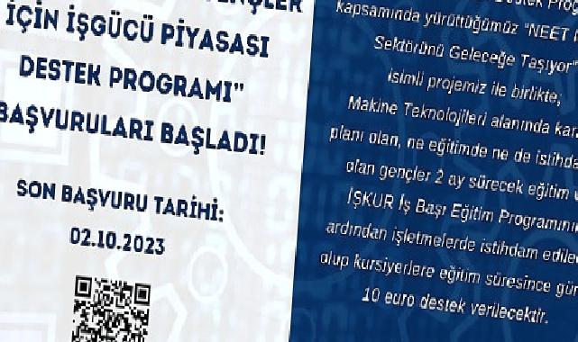 Gençlere günlük 10 Euro harçlık ve makine eğitimi