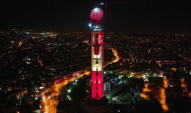 Atatürk Ankara Cumhuriyet Kulesi’nde 100. Yıla özel muhteşem ışıklandırma