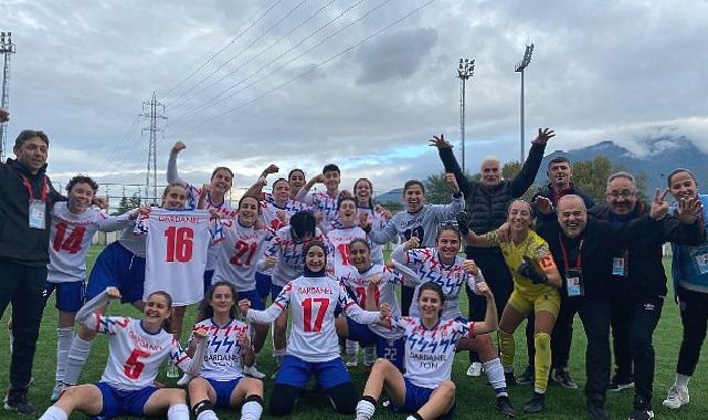 Çanakkale dardanel kadın futbol takımı 2.lige yükseldi
