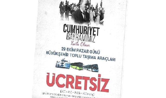 Kocaeli Büyükşehir’den 29 Ekim’de ücretsiz ulaşım