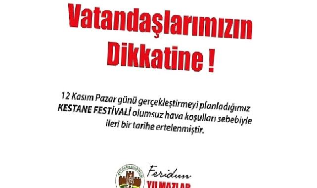 Beydağ’da Kestane Festivali olumsuz hava koşulları nedeniyle ileri bir tarihe ertelendi