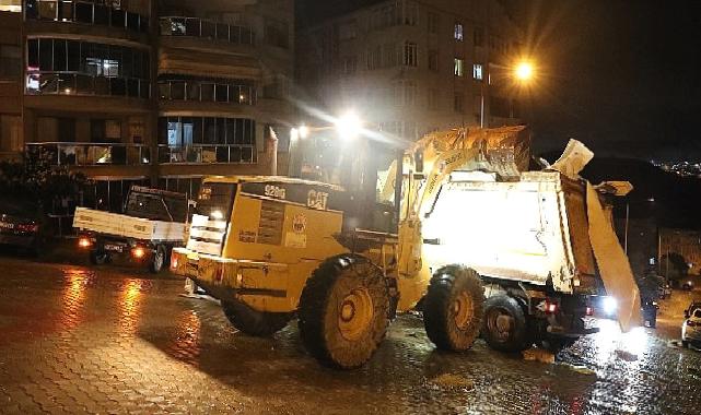 Çatısı uçan okula belediye ekiplerinden anında müdahale