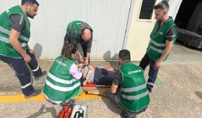 Büyükşehir İtfaiyesinden Ege Profil personeline eğitim
